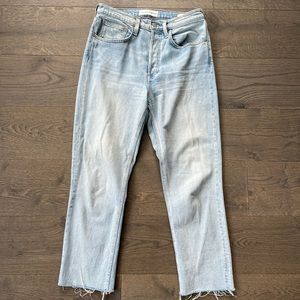 Aritzia Denim Forum Arlo High Rise Straight Jeans